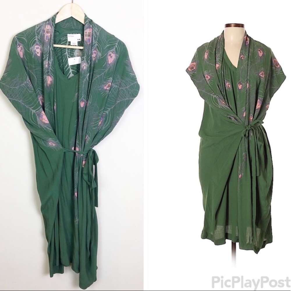 Anthropologie kimono wrap dress